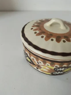 Bonbonnière HB Quimper décor géométrique 70s