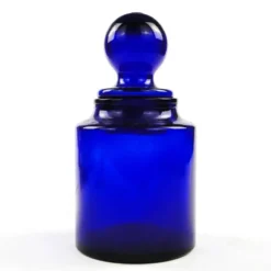 Bonbonnière minimaliste, verre pressé, HSG Prądniczanka, Pologne, années 1970