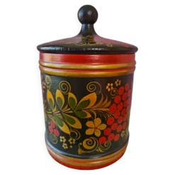 Bonbonnière motifs russes Khokhloma