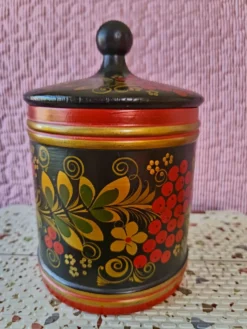 Bonbonnière motifs russes Khokhloma