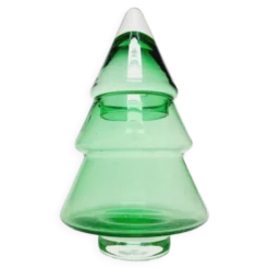 Bonbonnière polie de la verrerie de Tarnowiec, Pologne, années 1950.
