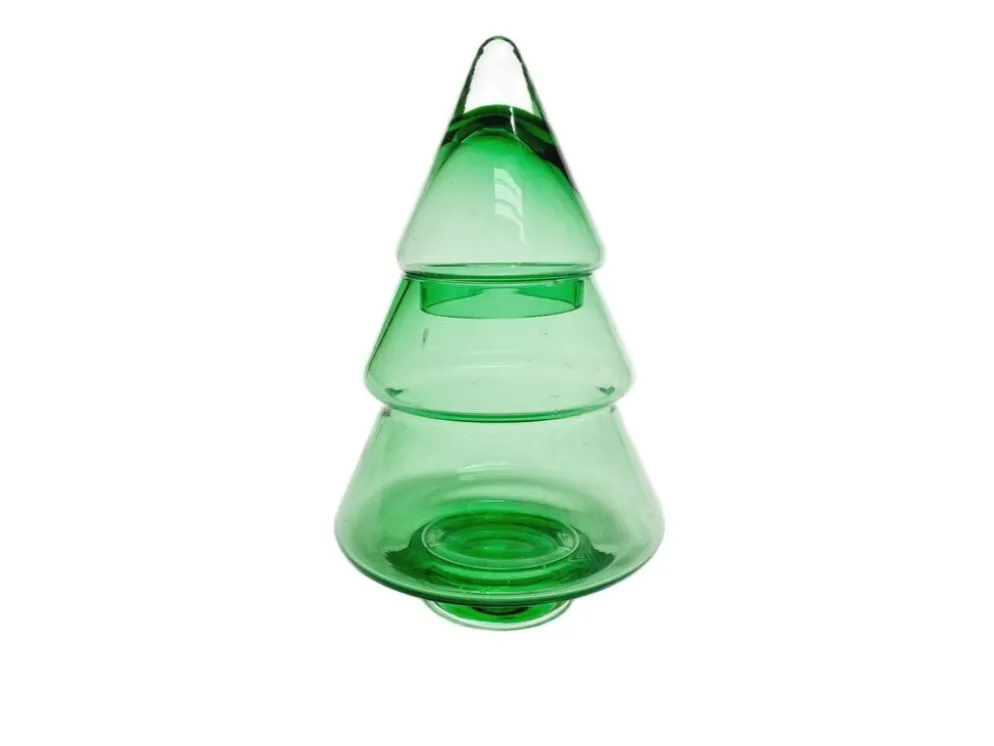 Bonbonnière polie de la verrerie de Tarnowiec, Pologne, années 1950.
