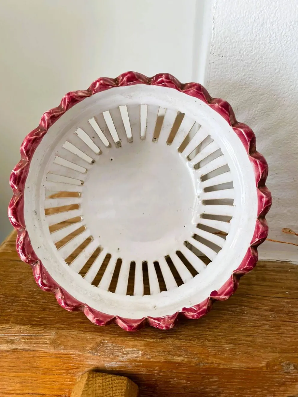 Bonbonnière porcelaine ajourée vintage