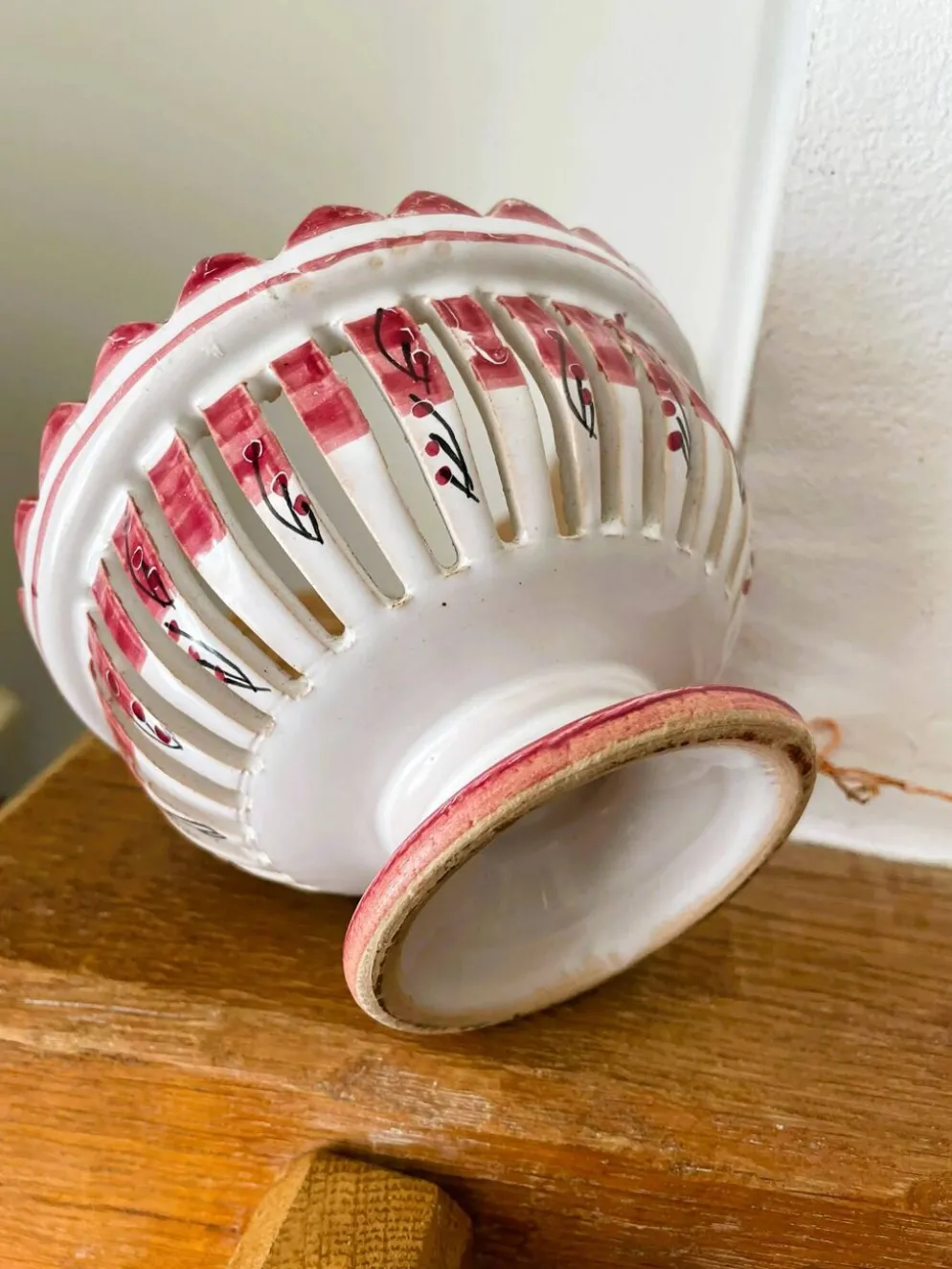 Bonbonnière porcelaine ajourée vintage