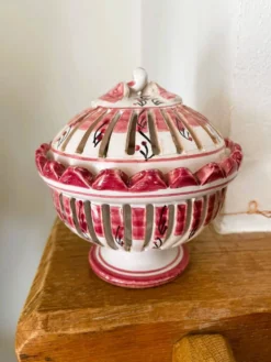 Bonbonnière porcelaine ajourée vintage