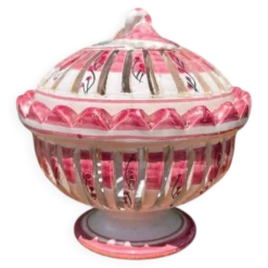 Bonbonnière porcelaine ajourée vintage