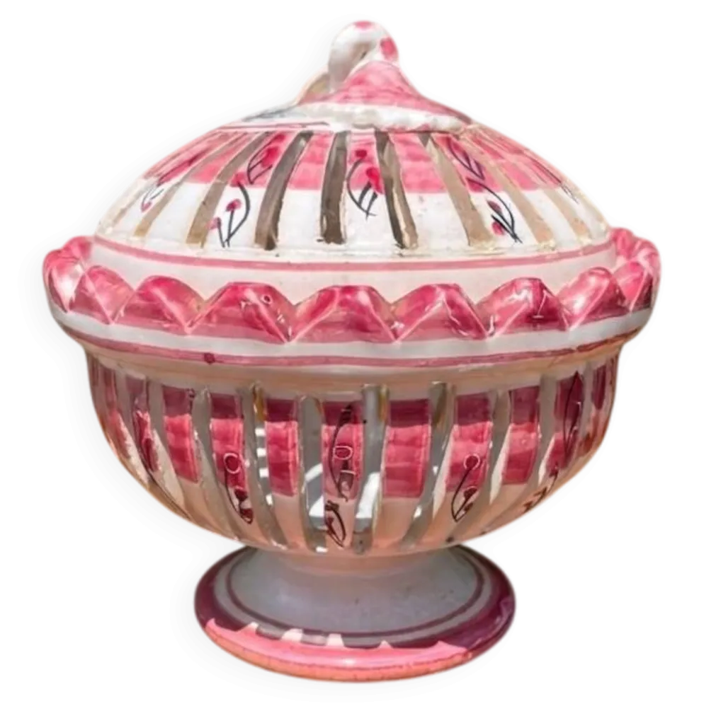 Bonbonnière porcelaine ajourée vintage