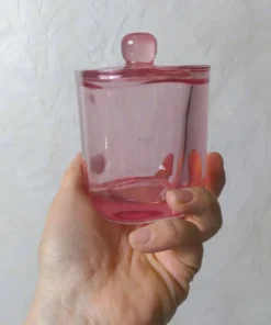 3 bonbonnières en verre
