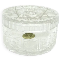Bonbonnière, style Art Nouveau, verre pressé, Tchécoslovaquie, années 1950