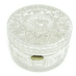 Bonbonnière, style Art Nouveau, verre pressé, Tchécoslovaquie, années 1950