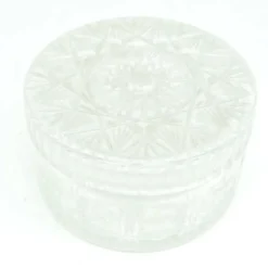 Bonbonnière, style Art Nouveau, verre pressé, Tchécoslovaquie, années 1950