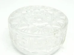 Bonbonnière, style Art Nouveau, verre pressé, Tchécoslovaquie, années 1950