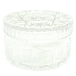 Bonbonnière, style Art Nouveau, verre pressé, Tchécoslovaquie, années 1950