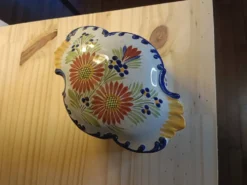 Bonbonnière vintage en faïence HB Henriot Quimper