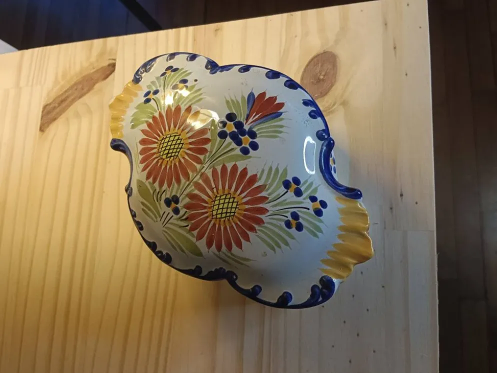 Bonbonnière vintage en faïence HB Henriot Quimper