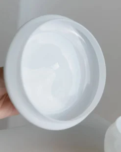 Bonbonnière vintage Murano avec couvercle - blanc et transparent, intemporelle - Italie années 1970 - décoration de table, art du verre, idée cadeau rétro