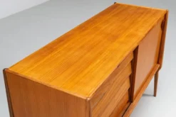 Bosteels Meubelen unique petit buffet en noyer Belgique 1960