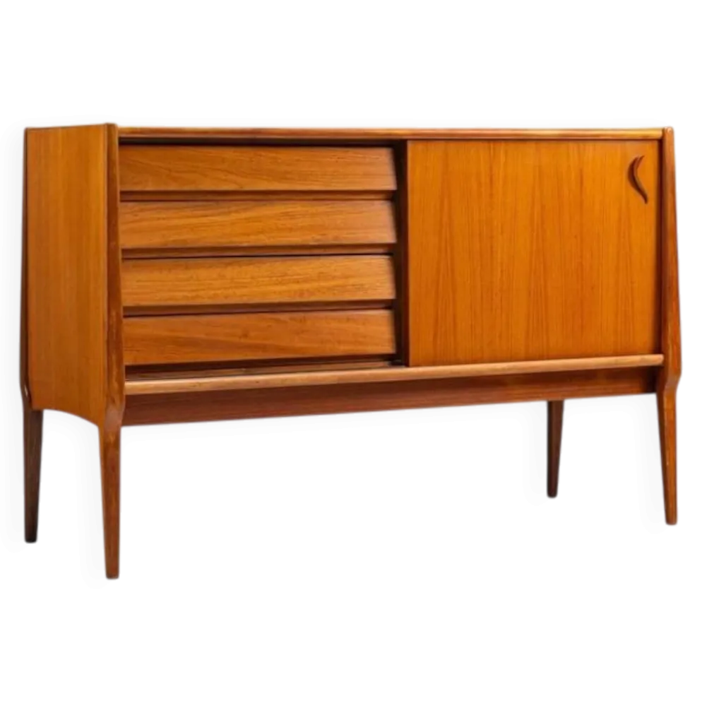 Bosteels Meubelen unique petit buffet en noyer Belgique 1960
