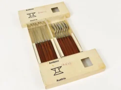 Boîte Amboss Milieu du Siècle 6 Couteaux et 6 Fourchettes, Couverts, Autriche, années 1950