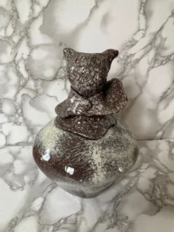 Boîte couverte anthropomorphe en céramique de Vallauris - Atelier Luc