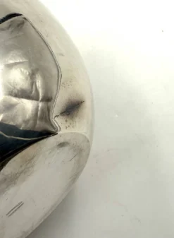 Boîte décorative en forme de pomme en argent massif, Christofle France années 1970