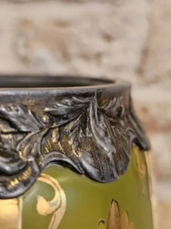 Boîte en verre bohémien antique Carl Hosch vers 1906