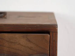 Boîte japonaise ancienne avec tiroir en bois – période Meiji–Taishō (c.1890–1920)