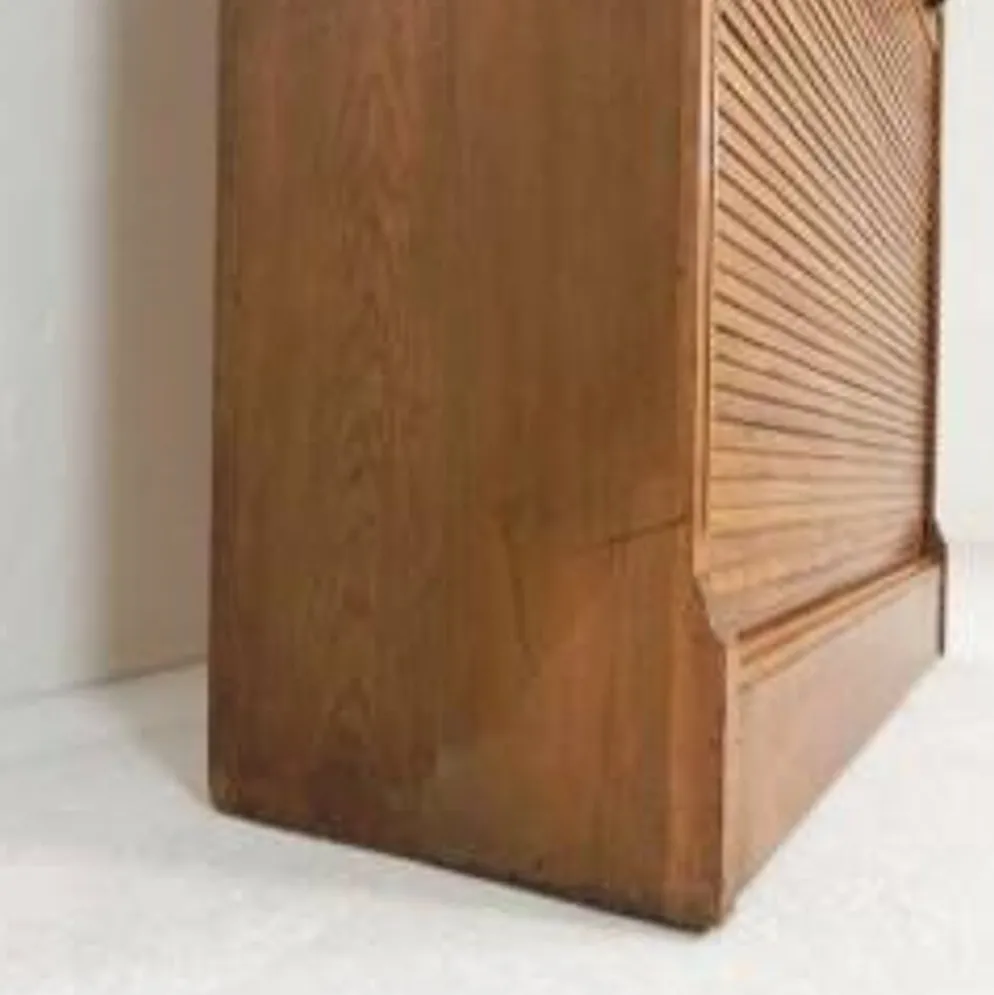 Boîte à rideaux roulants de 229 cm de haut avec deux rideaux l'un au-dessus de l'autre, années 1930