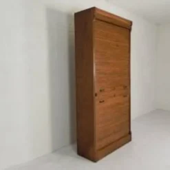 Boîte à rideaux roulants de 229 cm de haut avec deux rideaux l'un au-dessus de l'autre, années 1930