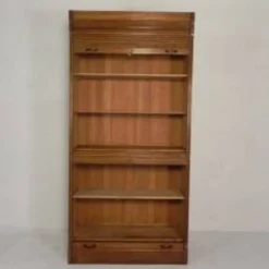 Boîte à rideaux roulants de 229 cm de haut avec deux rideaux l'un au-dessus de l'autre, années 1930