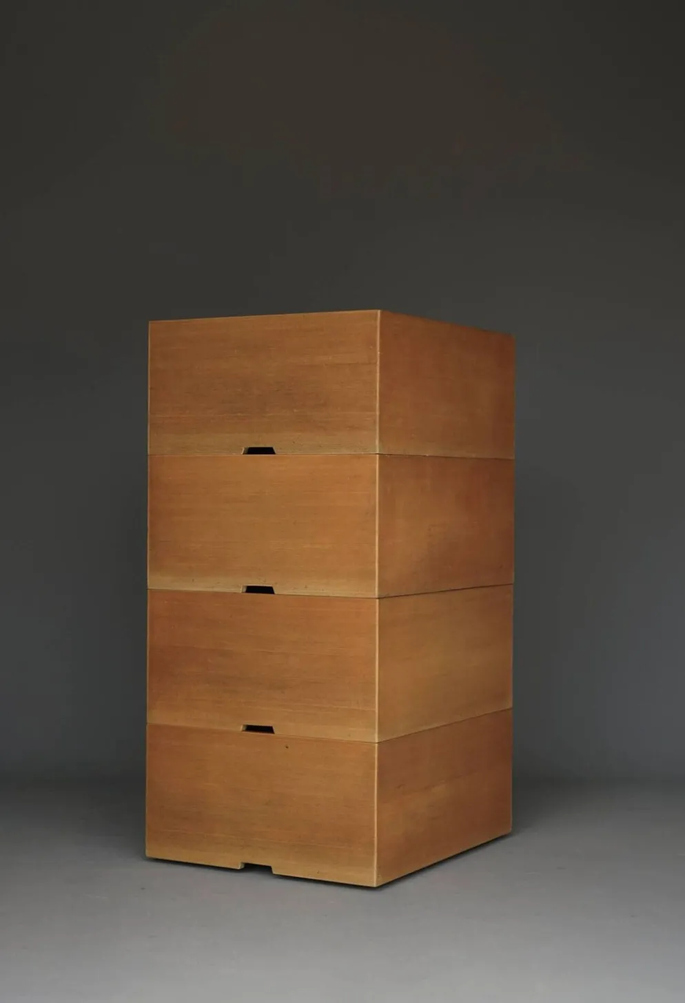 Boîtes de rangement en bois de hêtre par Wim den Boon, 1967. Ensemble de 4.