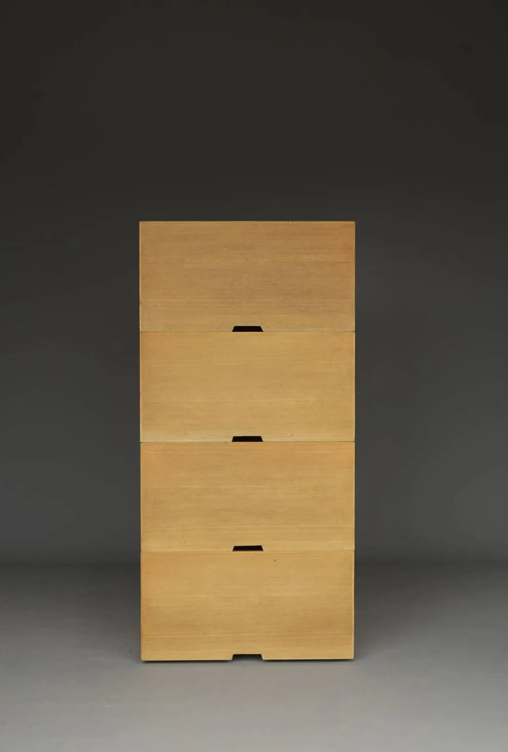 Boîtes de rangement en bois de hêtre par Wim den Boon, 1967. Ensemble de 4.