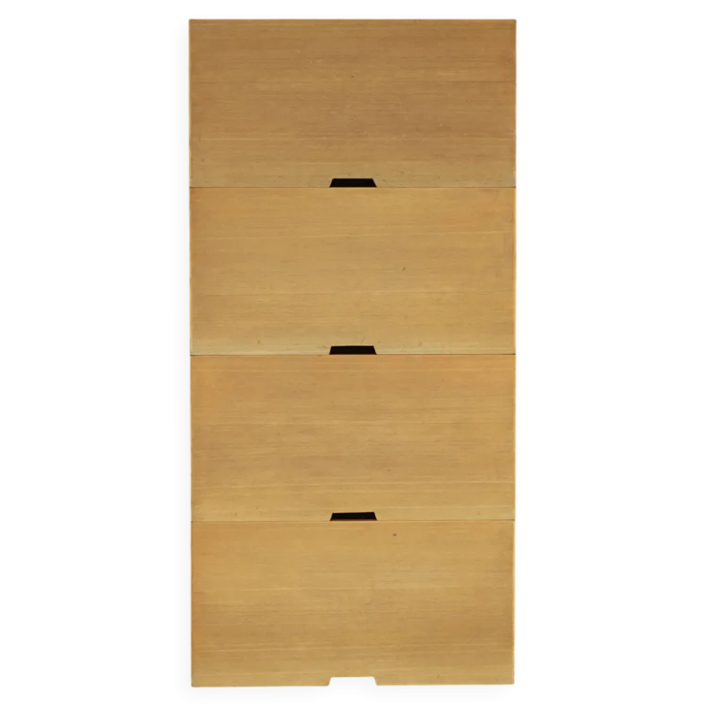 Boîtes de rangement en bois de hêtre par Wim den Boon, 1967. Ensemble de 4.