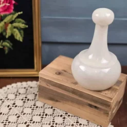 Boîte vintage en albâtre Alabastros Alvear – Forme flacon