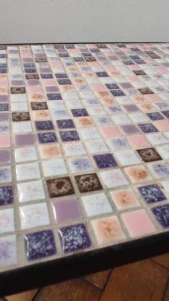 Bout de canapé vintage en mosaïque