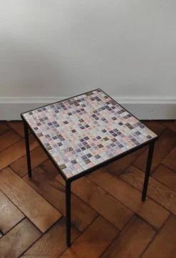 Bout de canapé vintage en mosaïque