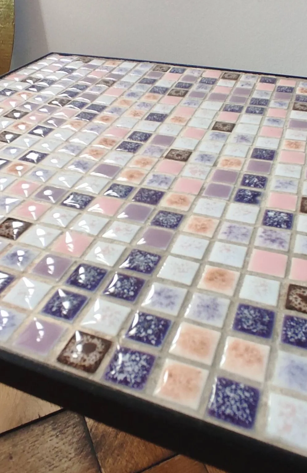 Bout de canapé vintage en mosaïque