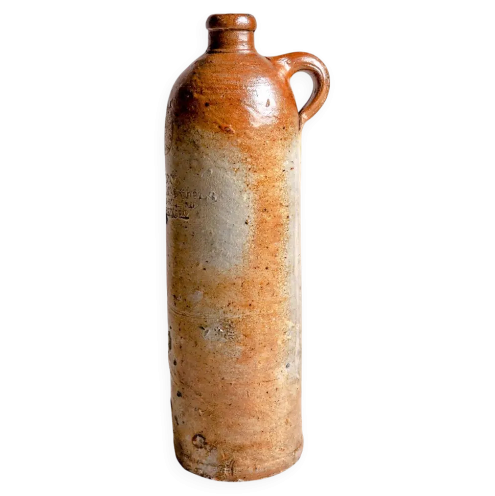 Bouteille Ancienne en Grès – Pièce de Collection