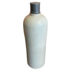 Bouteille ancienne paul langeron grès vernissé gris bouchon metal vint