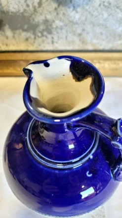 Bouteille ancienne terre de fer Saint Uze céramique carafe aiguiere