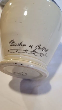 Bouteille ancienne terre de fer Saint Uze céramique carafe aiguiere