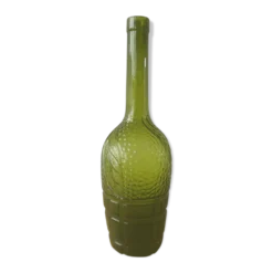 Bouteille ancienne verte fantaisie