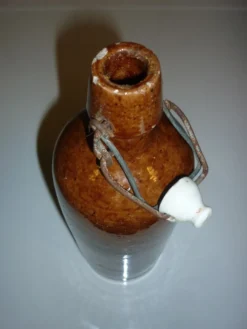 Bouteille bouillotte grès bouchon mécanique