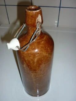 Bouteille bouillotte grès bouchon mécanique