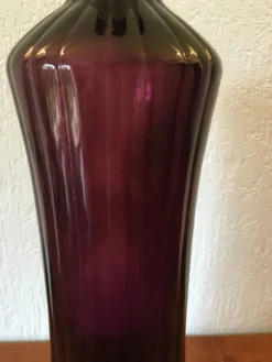Bouteille carafe italienne en verre souffé