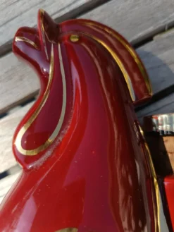 Bouteille céramique rouge garnier