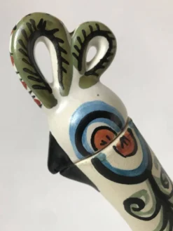 Bouteille céramique zoomorphe, Kéraluc, Georges Allier, années 50