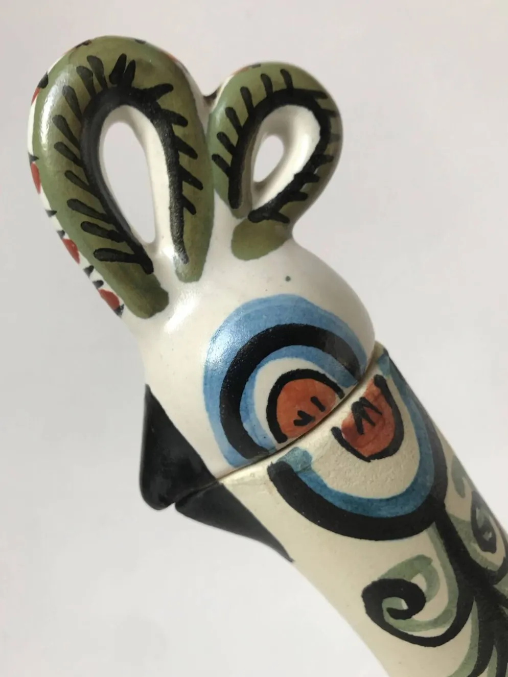Bouteille céramique zoomorphe, Kéraluc, Georges Allier, années 50
