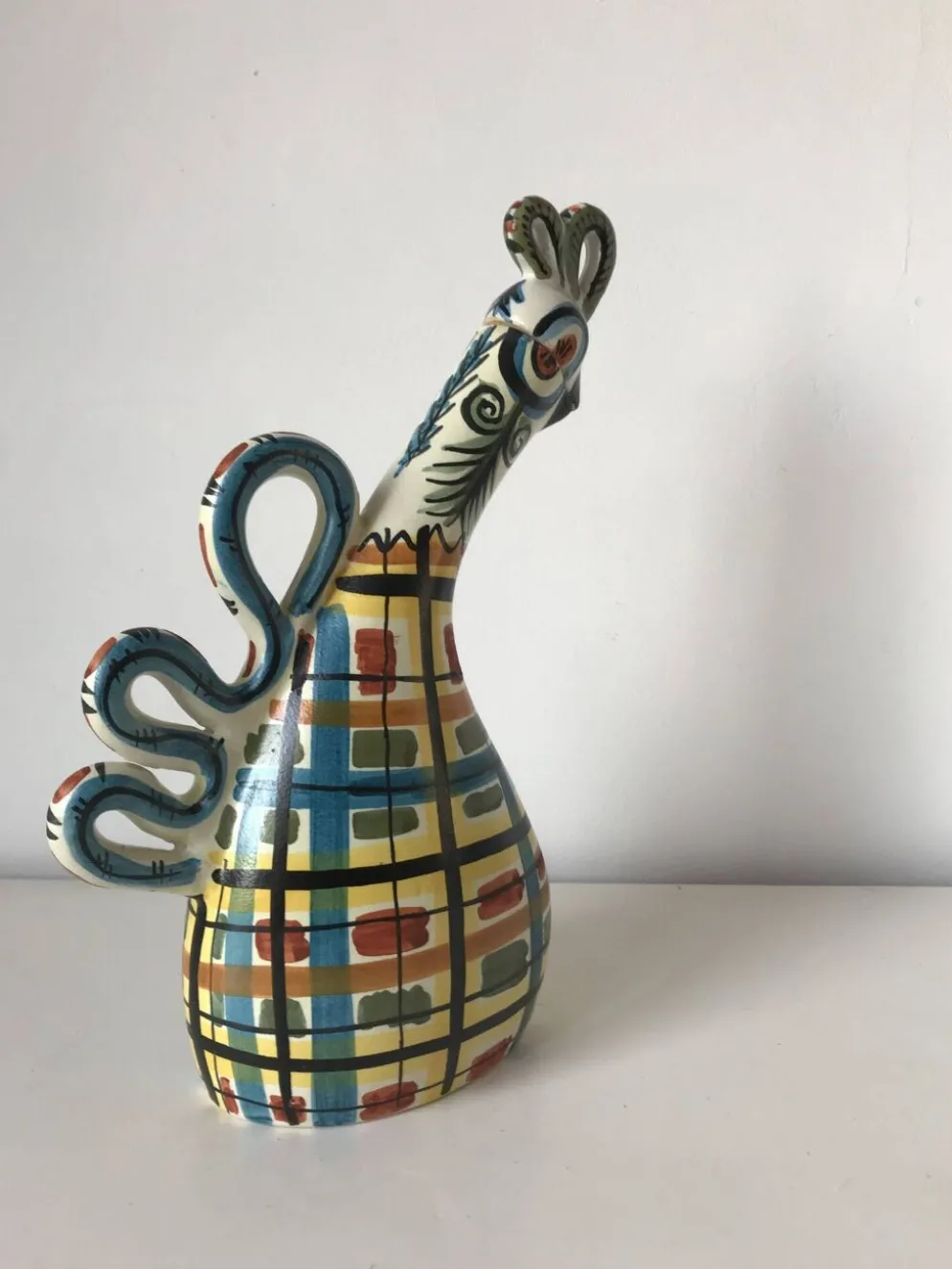 Bouteille céramique zoomorphe, Kéraluc, Georges Allier, années 50