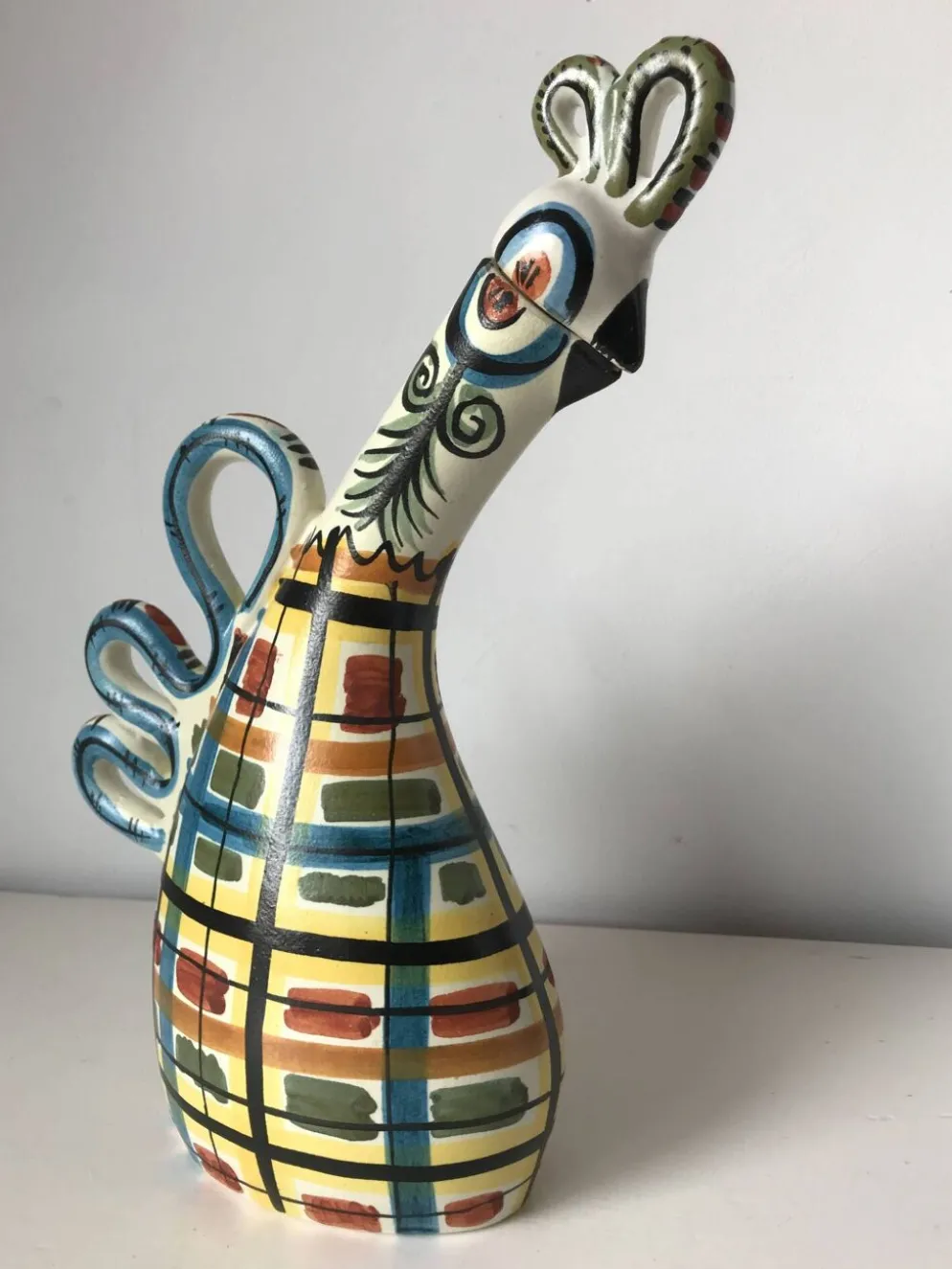 Bouteille céramique zoomorphe, Kéraluc, Georges Allier, années 50